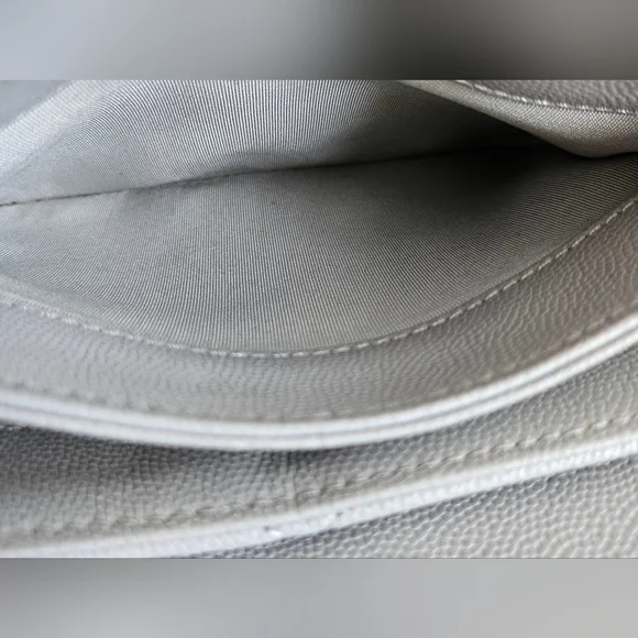 Chanel Gray Caviar Leather Top Handle Two-way Flap Bag - Picture 11 of 16